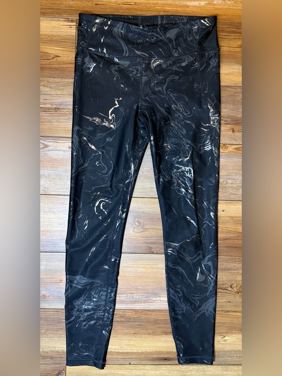 GAP Pants - GapFit Marble Print High Rise Leggings Women's Small Black Athletic Pants